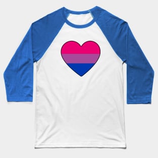 Bisexual Pride Heart Baseball T-Shirt